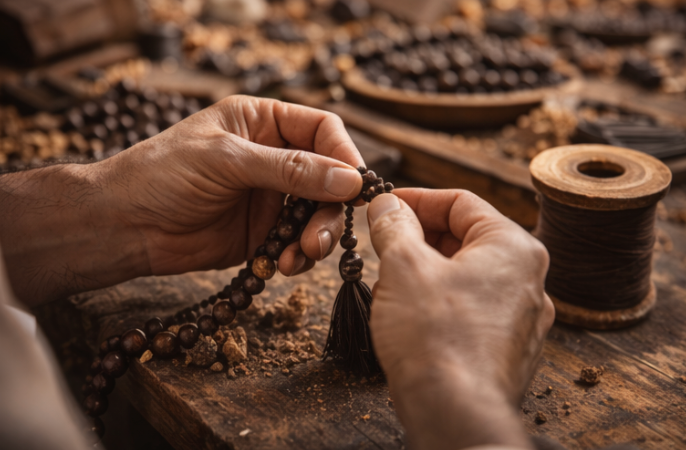 Unser "Tesbih" in Handarbeit